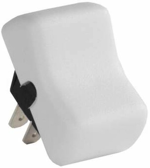 JR Products 12035 Multi-Purpose Single Rocker Switch - White