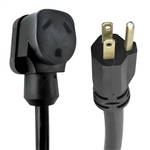 Voltec 16-00552 Power Cord Adapter, 15 Amp Male To 30 Amp Female, 12"