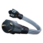 Voltec Power Cord Adapter, 30 Amp Plug And 5-15R Receptacle