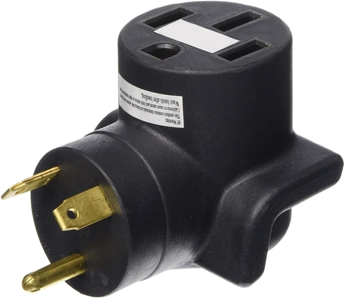 Voltec 16-00582 90-Degree Park Power Adapter, 30 Amp Plug And 50 Amp Receptacle