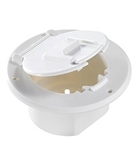 RV Designer B120 Basic Round Cable Hatch - Polar White