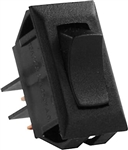 JR Products 12705 Multi-Purpose Single Rocker Momentary-On/Off Switch - Black