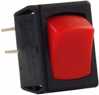 JR Products 12795 Multi-Purpose Single Rocker Switch - Black/Red