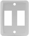 JR Products 12875 RV Double Switch Face Plate - White