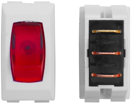 Valterra DG110VP SPST Illuminated On/Off RV Rocker Switch - White/Red