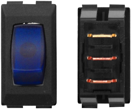 Valterra DG136VP SPST Illuminated On/Off RV Rocker Switch - Blue/Black