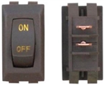 Valterra DG152UVP Labeled 12V On/Off Switch Brown/Gold