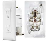 RV Designer AC Self Contained Dual Outlet With White Cover Plate