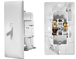 RV Designer AC Self Contained Wall Switch With Cover Plate - White