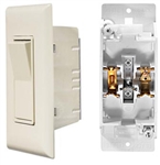 RV Designer AC Self Contained Touch Rocker Switch With Cover Plate - Ivory