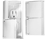 RV Designer AC Weatherproof Dual Outlet - White