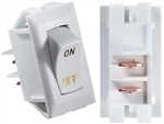 RV Designer 10A DC Rocker Switch - White With Gold Text