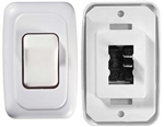 RV Designer DC SPST Single Contoured Rocker Switch - White