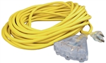 Valterra A10-5014TTE Mighty Cord 15 Amp LED Triple Outlet RV Extension Cord - 50â€²