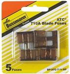 Bussmann BP/ATC-7-1/2-RP Bp/Atc7.5 Amp Fuses - 5Pk