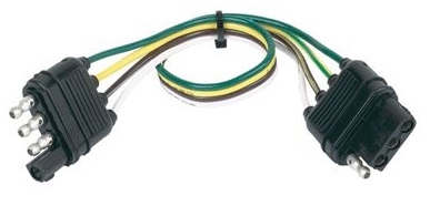 Husky Towing 30280 4-Wire Flat Trailer Wiring Extension - 12"