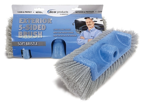 Dicor CP-SB125E Soft Bristle Exterior 5-Sided Wash Brush - 12"