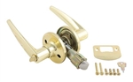 AP Products 013-231 Lever Privacy Lock - Polished Brass