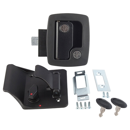 Bauer 013-520 RV Entry Door Lock With Keys - Black