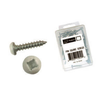 AP Products 012-PSQ50W 8 X 1 White Pan Head Screws - 1" - 50 Pcs