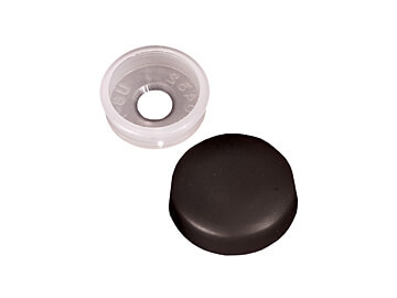 RV Designer H603 RV Finish Caps With Collars - Black - 14 Pack