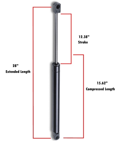 AP Products 010-609 Gas Spring 19.69 Length - 20 Lb Force