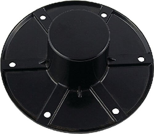 AP Products 013-1112B Round Flush Mount Table Leg Base - Black