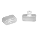 RV Designer A300 Mini Blind Rail End Caps - Clear - 4 Pack