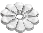 RV Designer H611 Screw Rosettes - Clear - 14 Pack