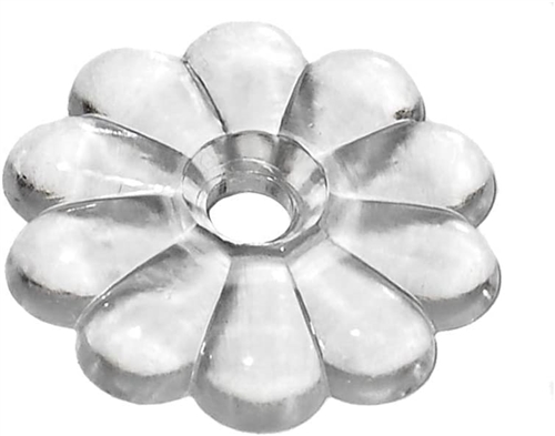 RV Designer H611 Screw Rosettes - Clear - 14 Pack