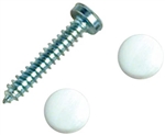 RV Designer H618 Dashboard Caps & Screws - White - 14 Pack