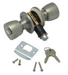 AP Products 013-220-SS Entrance Knob Lock Set - Stainless Steel