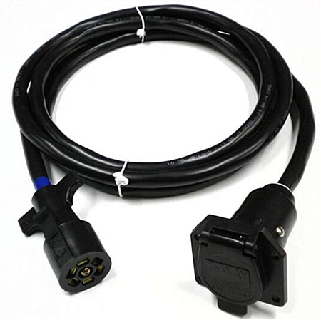 Pre Wired Pigtail 7 RV Trailer Harness Connector 6ft Length Male Plug