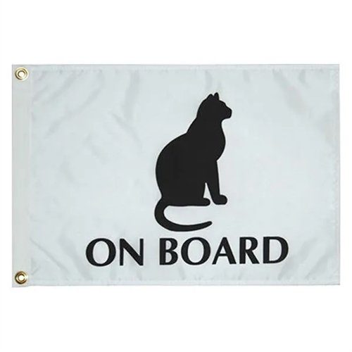 Taylor Made 1817 Cat on Board Novelty Flag - 12" x 18"