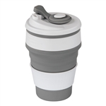 Lippert Collapsible Coffee Cup, 12-oz., Grey