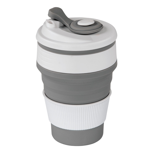 Lippert 2021017553 Collapsible Coffee Cup, 12-oz., Grey