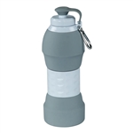 Lippert 2021017556 Silicone Collapsible Water Bottle, 20-oz., Grey