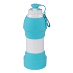 Lippert Silicone Collapsible Water Bottle, 20-oz., Blue