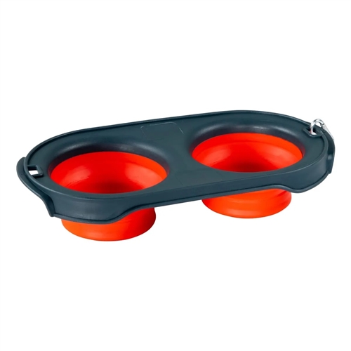 Lippert 2021090719 Silicone Collapsible Pet Dish Set, Red