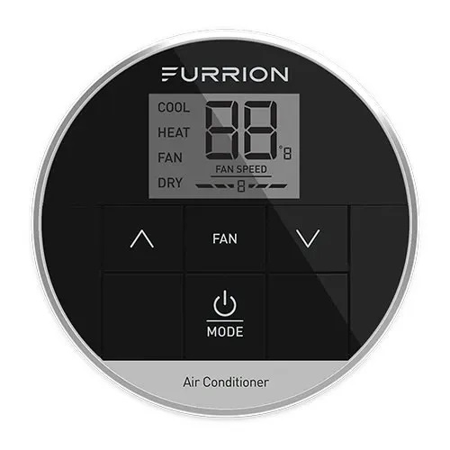 Furrion FACW12SA-BL Single Zone Basic Wall RV Thermostat 3 Fan Speeds - Black