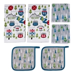 Lippert Road Sign Kitchen Towel & Potholder Set, 6 Pieces-Road Trip