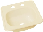 Lippert RV Square Galley Kitchen Sink - 15" x 15" x 5"- Parchment