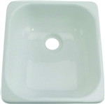 Lippert RV  Single Square Galley Kitchen Sink 13 x 15" -White