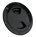 JR Products 31015 Round Access/Deck Plate - 4.45" Cutout - Black