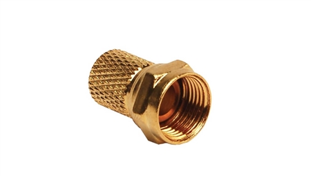 RV Designer T283 Gold Cable Connectors For RG6 Cable - 2 Pack