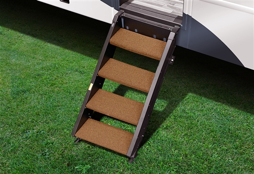 Prest-O-Fit 2-0531 Step Rug For StepAbove RV Entry Steps - 19-1/2" Width - 4 Piece - Buckskin Brown