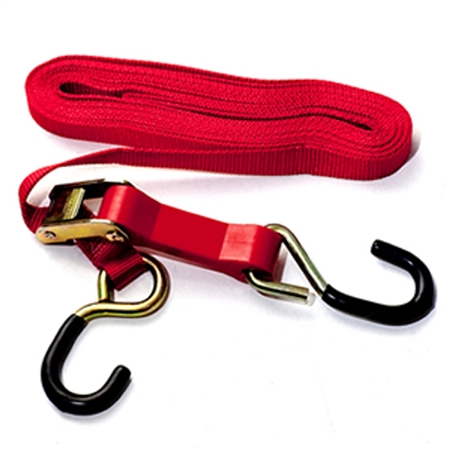 ShockStrap 6BR Cam Buckle Tie Down Strap 6' - Red