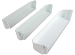 Dometic RV Refrigerator Door Shelves White Plastic - Set  of 3