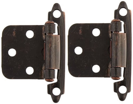 RV Designer H233 Self-Closing Hinges - Antique Brass - 2 Pack