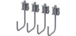 KargoMaster 40053 Steel Swivel J Multi Purpose Hook Shelf Mount - 4 Pack